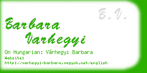 barbara varhegyi business card