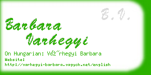 barbara varhegyi business card